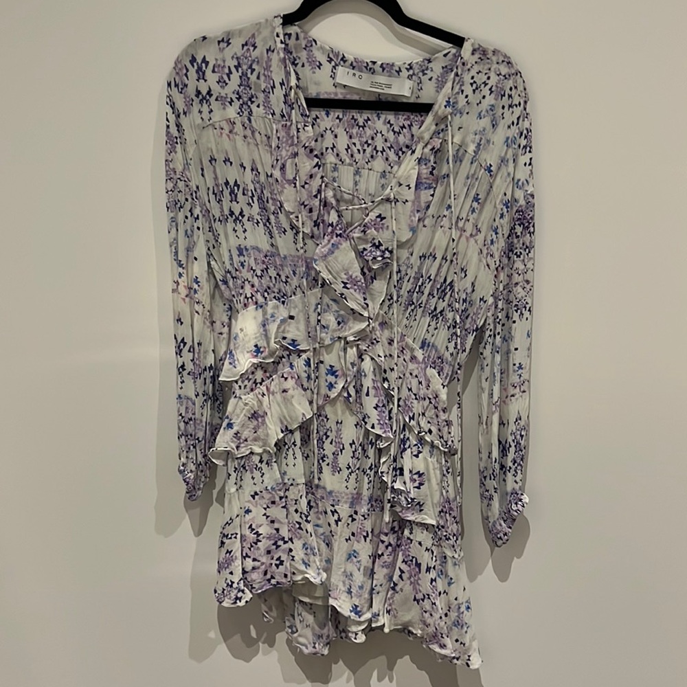 Printed IRO Long-sleeve Dress